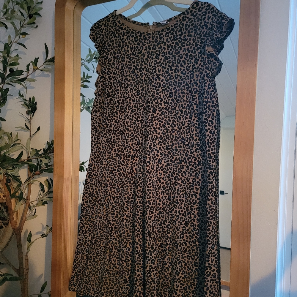 Womens Old Navy Leopard Dress Sz XL